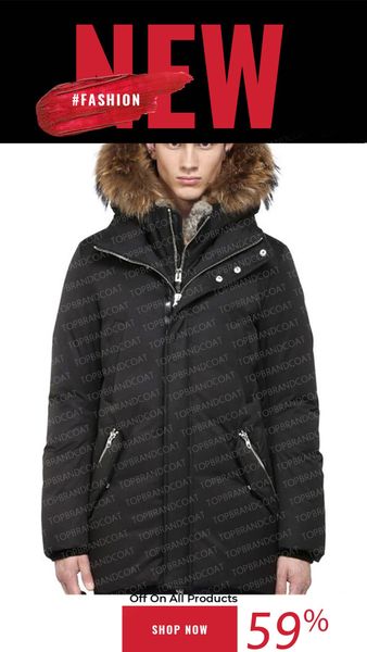 new mens winter coats canada parkas outerwear hooded manteau slim big real fur down jacket coat, Black
new mens winter coats canada parkas outerwear hooded manteau slim big real fur down jacket coat, Black