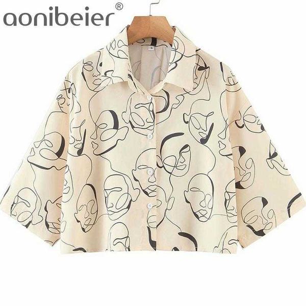 female casual holiday loose shirts abstract print drop shoulder short sleeve folds back women crop blouses 210604, White
female casual holiday loose shirts abstract print drop shoulder short sleeve folds back women crop blouses 210604, White