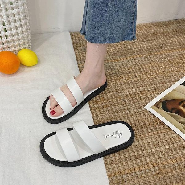 female shoes slippers flat slides low 2021 soft summer basic pu rome women pantofle f, Black
female shoes slippers flat slides low 2021 soft summer basic pu rome women pantofle f, Black