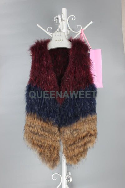 women's fur & faux real knitted raccoon vest three color gilet waistcoat quality a, Black
women's fur & faux real knitted raccoon vest three color gilet waistcoat quality a, Black