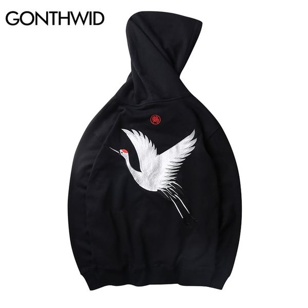 gonthwid embroidery japanese crane hoodies men/women hip hop casual streetwear hooded sweatshirts harajuku male hoodie 210813, Black
gonthwid embroidery japanese crane hoodies men/women hip hop casual streetwear hooded sweatshirts harajuku male hoodie 210813, Black