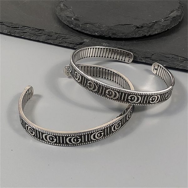 85% off factory clearance sterling silver double old stripe gear bracelet women's fashion versatile couple open, Black
85% off factory clearance sterling silver double old stripe gear bracelet women's fashion versatile couple open, Black