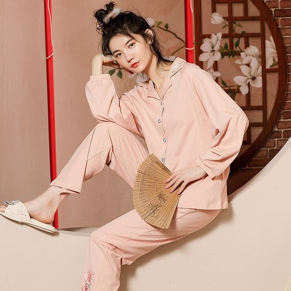 women's sleepwear pyjama femme 100% cotton nightwear set long sleeve trousers winter pajamas for women pijama feminino 2xl kxpn, Black;red
women's sleepwear pyjama femme 100% cotton nightwear set long sleeve trousers winter pajamas for women pijama feminino 2xl kxpn, Black;red