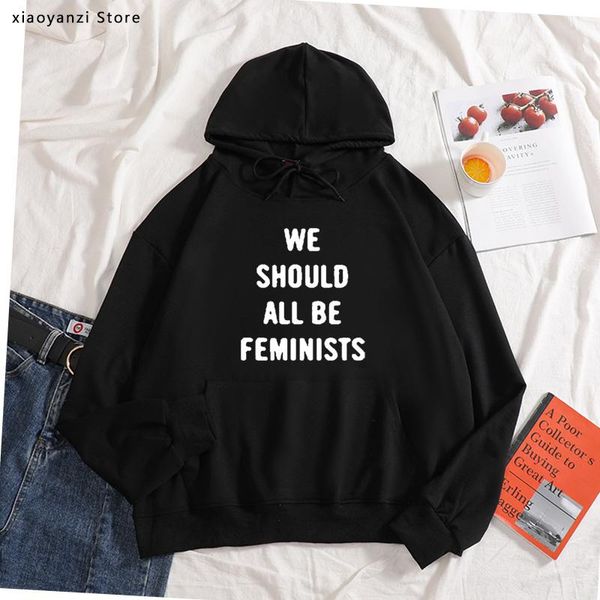 we should all be feminists oversize hoodies women vintage clothing 2021 loose streetwear cotton sweatshirts camiseta feminina women's &, Black
we should all be feminists oversize hoodies women vintage clothing 2021 loose streetwear cotton sweatshirts camiseta feminina women's &, Black