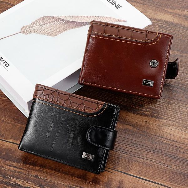 wallets short bifold pu leather men purses coin pouch designer soft wallet mens money clip stitching multi-functional cards, Red;black
wallets short bifold pu leather men purses coin pouch designer soft wallet mens money clip stitching multi-functional cards, Red;black