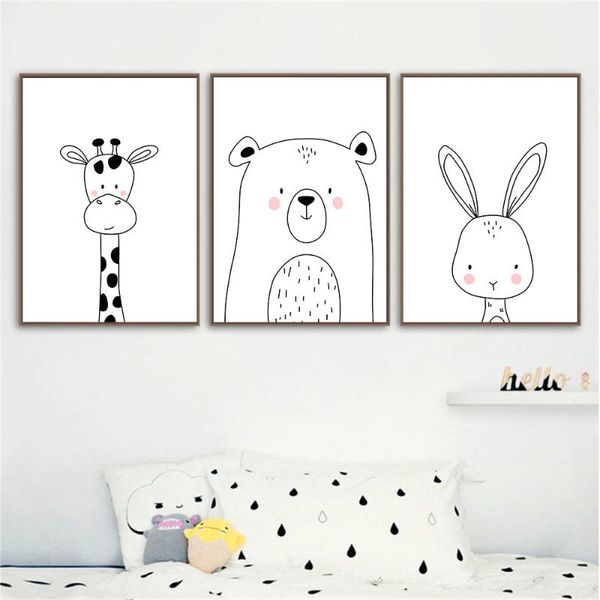paintings cartoon animal art print painting giraffe bear poster nursery wall black and white prints for kids room decorpicture
paintings cartoon animal art print painting giraffe bear poster nursery wall black and white prints for kids room decorpicture
