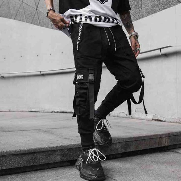 men's pants men ribbons hip hop punk cargo pants multi pockets street harem nightclub stage costume korean vintage casual joggers m254, Black
men's pants men ribbons hip hop punk cargo pants multi pockets street harem nightclub stage costume korean vintage casual joggers m254, Black