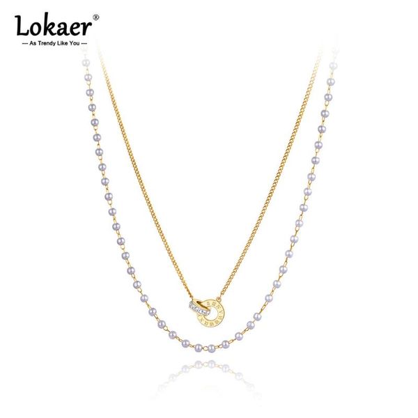 chokers lokaer goth double layer white pearl choker necklaces for women trendy stainless steel cz crystal roman numerals necklace n21083, Golden;silver
chokers lokaer goth double layer white pearl choker necklaces for women trendy stainless steel cz crystal roman numerals necklace n21083, Golden;silver