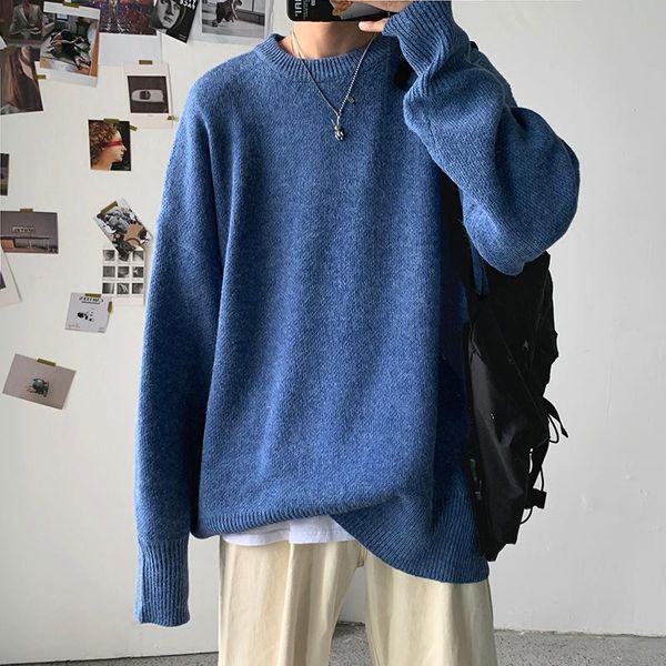 men's sweaters winter sweater men streetwear hip hop autumn solid color o-neck oversized pullovers couple 2021 male knitwear, White;black
men's sweaters winter sweater men streetwear hip hop autumn solid color o-neck oversized pullovers couple 2021 male knitwear, White;black