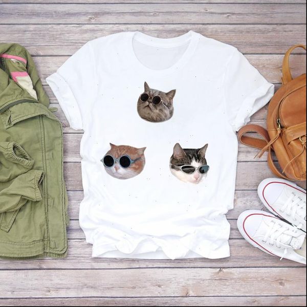 women cartoon cat cute funny fashion 90s clothing summer shirt t shirts graphic female ladies womens tee, White
women cartoon cat cute funny fashion 90s clothing summer shirt t shirts graphic female ladies womens tee, White