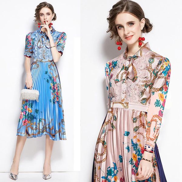 casual dresses spring summer fall autumn vintage floral chain print bow tie neck long sleeve women ladies party midi beach pleated dress, Black;gray
casual dresses spring summer fall autumn vintage floral chain print bow tie neck long sleeve women ladies party midi beach pleated dress, Black;gray
