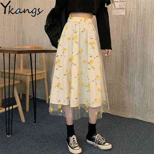 autumn high waist 3d flower sweet pleated skirt women yellow embroidery lace harajuku korean girls students kawaii long 210421, Black
autumn high waist 3d flower sweet pleated skirt women yellow embroidery lace harajuku korean girls students kawaii long 210421, Black