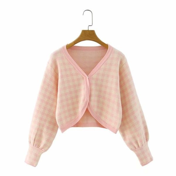 hsa plaid long sleeve coat short women covered button casual female knit cardigans sweater jac 210417, White;black
hsa plaid long sleeve coat short women covered button casual female knit cardigans sweater jac 210417, White;black