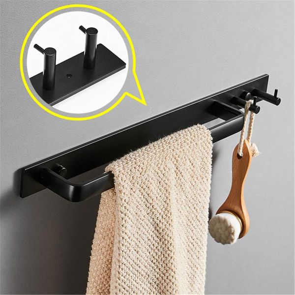 towel racks space aluminum black bar wall mounted bathroom rack with double hooks hardware pendant
towel racks space aluminum black bar wall mounted bathroom rack with double hooks hardware pendant