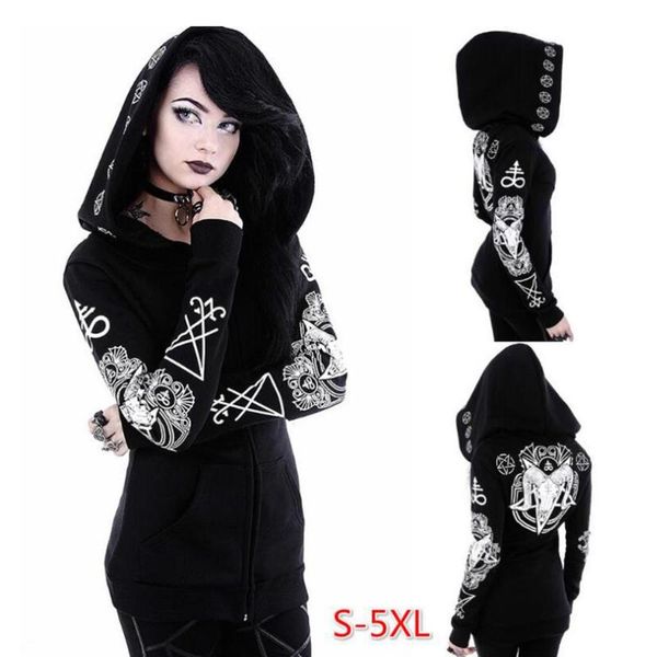 women gothic punk long sleeve hooded print black cardigan jacket coat plus size cotton broadcloth fabric regular length 8z women's jack, Black;brown
women gothic punk long sleeve hooded print black cardigan jacket coat plus size cotton broadcloth fabric regular length 8z women's jack, Black;brown