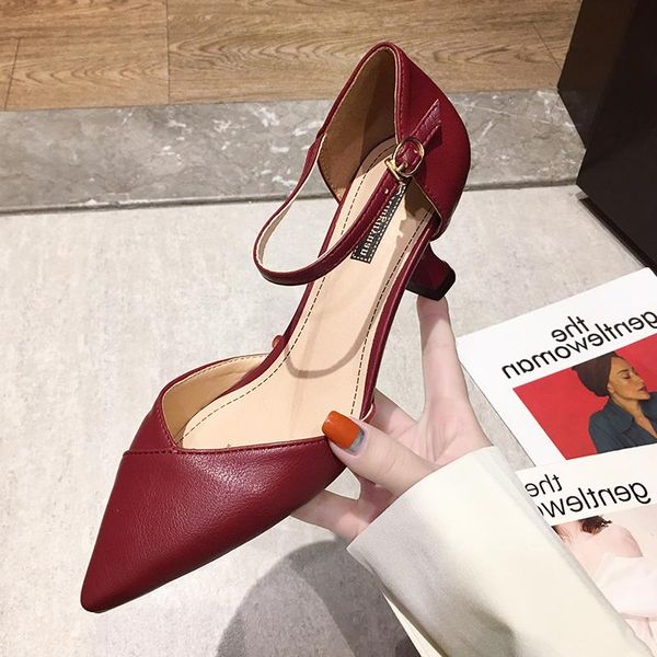 size35-40 women's pumps pointed toe pu leather high heels ankle strap ladies party wedding shoes zapatos de mujer dress, Black
size35-40 women's pumps pointed toe pu leather high heels ankle strap ladies party wedding shoes zapatos de mujer dress, Black
