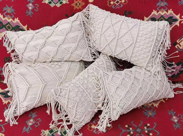 cushion/decorative pillow 2021 macrame handmade cotton thread covers sofa cushion cover decorative pillowcases home textile
cushion/decorative pillow 2021 macrame handmade cotton thread covers sofa cushion cover decorative pillowcases home textile