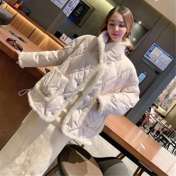 oftbuy 2021 winter jacket women 90%white duck down coat real natural mink fur stitching placket loose warm outerwear streetwear, Black
oftbuy 2021 winter jacket women 90%white duck down coat real natural mink fur stitching placket loose warm outerwear streetwear, Black