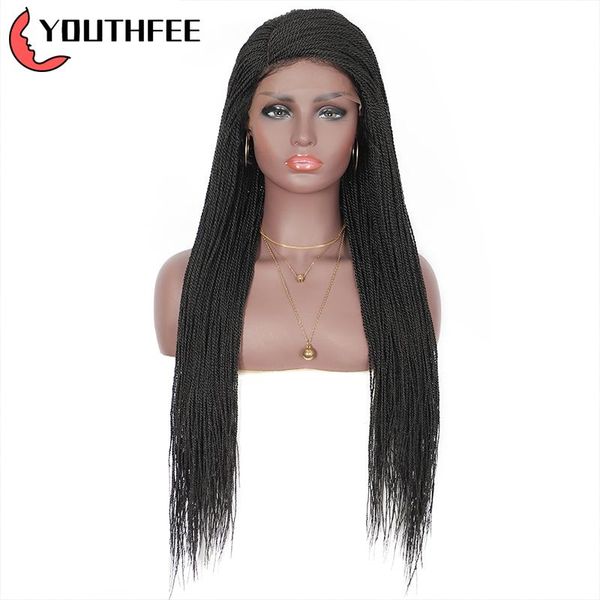 synthetic wigs youthfee swiss lace front with baby hair 30"twist braided wig for black women side part
synthetic wigs youthfee swiss lace front with baby hair 30"twist braided wig for black women side part