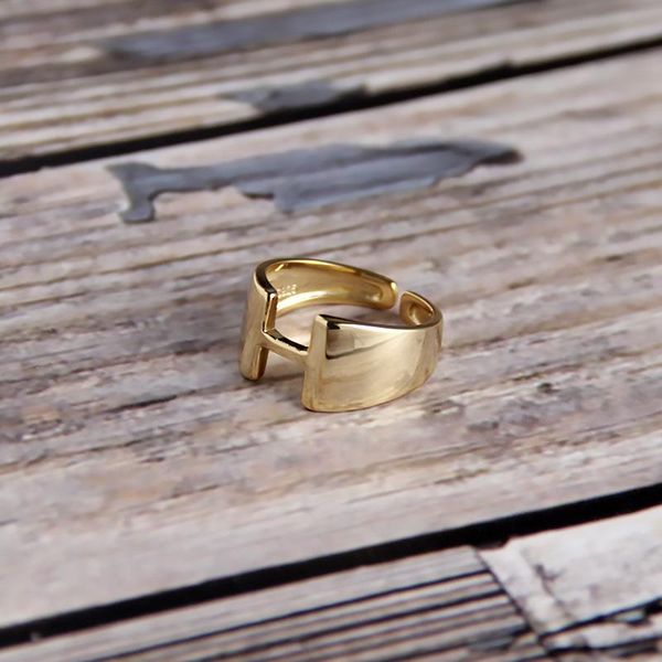 cluster rings leouerry creative golden letter h for women 925 sterling silver minimalist elegant glossy open jewelry, Golden;silver
cluster rings leouerry creative golden letter h for women 925 sterling silver minimalist elegant glossy open jewelry, Golden;silver
