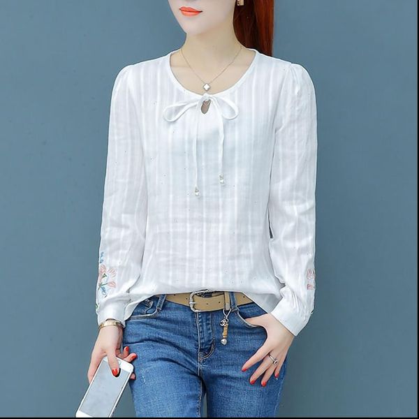 women shirt 100% cotton white long sleeve embroidery elegant ladies office blouse plus size drop
women shirt 100% cotton white long sleeve embroidery elegant ladies office blouse plus size drop