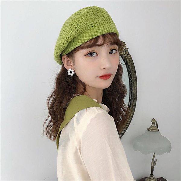 berets style beret female korean version of the tide japanese wild british fashion knitted woolen bud pumpkin hat, Blue;gray
berets style beret female korean version of the tide japanese wild british fashion knitted woolen bud pumpkin hat, Blue;gray