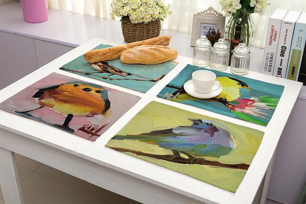 table runner birds printed cotton linen kitchen placemat dining mat pads cup cover 42*32cm home decor western coasters
table runner birds printed cotton linen kitchen placemat dining mat pads cup cover 42*32cm home decor western coasters