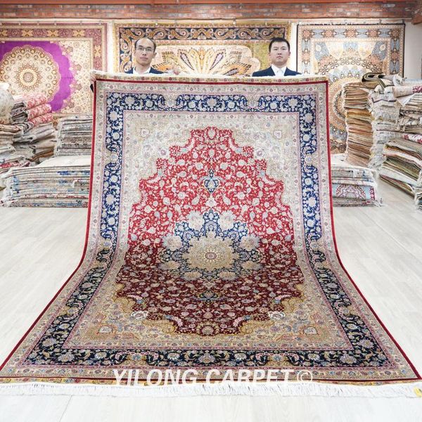 carpets 6'x9' red exquisite medallion hand knotted made silk carpet henan (yl0296a)
carpets 6'x9' red exquisite medallion hand knotted made silk carpet henan (yl0296a)