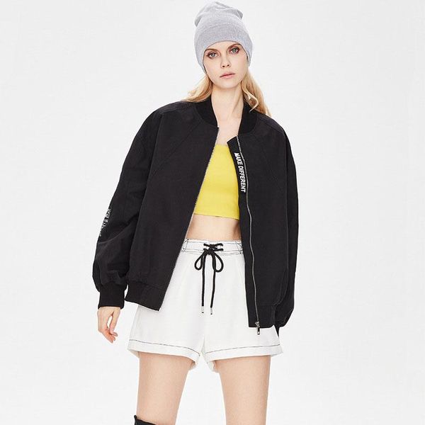 women's jackets nice spring/autumn jacket women cool coat classic zipper bobmer oversize s chaqueta mujer streetwear, Black;brown
women's jackets nice spring/autumn jacket women cool coat classic zipper bobmer oversize s chaqueta mujer streetwear, Black;brown