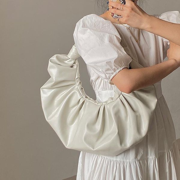 folds design women handbag large capacity pu leather round shoulder bag for woman 2021 elegant solid color ladies hand tote waist bags
folds design women handbag large capacity pu leather round shoulder bag for woman 2021 elegant solid color ladies hand tote waist bags