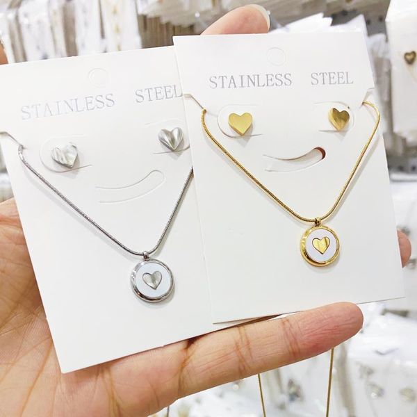 earrings & necklace fashion minimalist smooth heart shaped pendant silver color cute charm for women
earrings & necklace fashion minimalist smooth heart shaped pendant silver color cute charm for women
