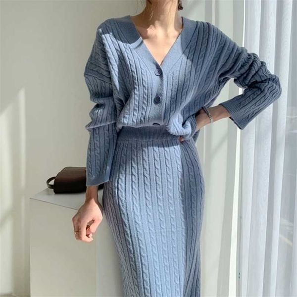 zawfl two-piece women knitted dress set elegant autumn winter sweater suits long sleeve button pure skirt suit 211106, White
zawfl two-piece women knitted dress set elegant autumn winter sweater suits long sleeve button pure skirt suit 211106, White