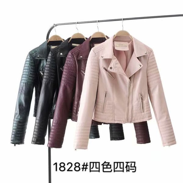 women early spring 2018 new women's short slim motorcycle leather et fashion 012320, Black;brown
women early spring 2018 new women's short slim motorcycle leather et fashion 012320, Black;brown