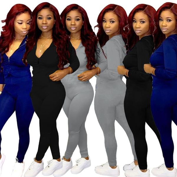 autumn winter women casual home solid sports skinny long sleeve zipper jumpsuit playsuit rompers plus size joggers women's jumpsuits &, Black;white
autumn winter women casual home solid sports skinny long sleeve zipper jumpsuit playsuit rompers plus size joggers women's jumpsuits &, Black;white