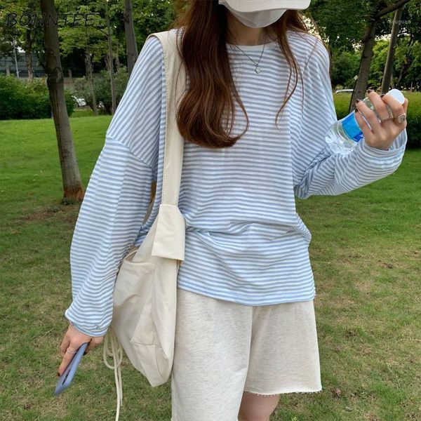 women's t-shirt t-shirts women o-neck fashion long-sleeve retro loose classic simple striped spring soft all-match vintage korean style, White
women's t-shirt t-shirts women o-neck fashion long-sleeve retro loose classic simple striped spring soft all-match vintage korean style, White