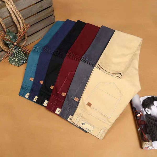 men's pants classic khaki casual 2021 business fashion slim cotton stretch trousers, Black
men's pants classic khaki casual 2021 business fashion slim cotton stretch trousers, Black