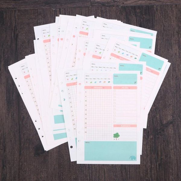 2pcs colorful a5 size 6 holes loose leaf paper filler refills for spiral notebook daily planner notepad (daily plan patter notepads, Purple;pink
2pcs colorful a5 size 6 holes loose leaf paper filler refills for spiral notebook daily planner notepad (daily plan patter notepads, Purple;pink