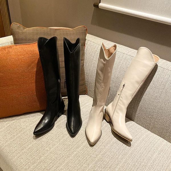 boots pointed toe thigh high leather women wood heels western cowboy long female knee motorcycle booties 2021, Black
boots pointed toe thigh high leather women wood heels western cowboy long female knee motorcycle booties 2021, Black