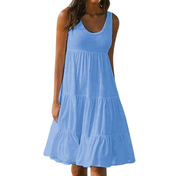 casual dresses 2021 women's summer swing midi dress sleveeless o neck beach woman solid color plus size robe femme, Black;gray
casual dresses 2021 women's summer swing midi dress sleveeless o neck beach woman solid color plus size robe femme, Black;gray