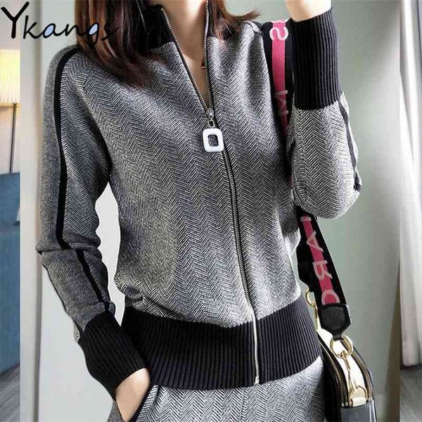 ribbed printed tracksuit 2 piece pant suits for women's knitted long sleeve two set korean winter zipper + pants suit 210421, White
ribbed printed tracksuit 2 piece pant suits for women's knitted long sleeve two set korean winter zipper + pants suit 210421, White
