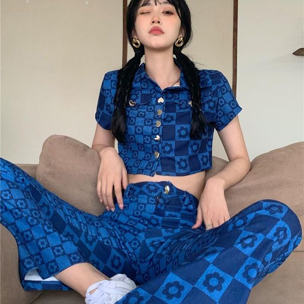women's two piece pants women summer vintage clothing suit 2 set turn-down collar buttonsshort t shirt+high waist retro straight, White
women's two piece pants women summer vintage clothing suit 2 set turn-down collar buttonsshort t shirt+high waist retro straight, White