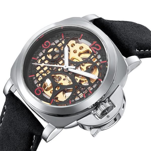 wristwatches 2021 creative fashion sports men watch waterproof leather belt hollow automatic mechanical watches wholesale, Slivery;brown
wristwatches 2021 creative fashion sports men watch waterproof leather belt hollow automatic mechanical watches wholesale, Slivery;brown