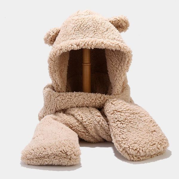 wide brim hats bear hat three-piece set autumn and winter scarf gloves one-piece cycling to keep warm tide, Blue;gray
wide brim hats bear hat three-piece set autumn and winter scarf gloves one-piece cycling to keep warm tide, Blue;gray