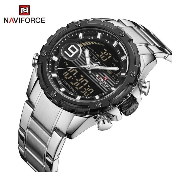 wristwatches naviforce brand men watch fashion chronograph sport watches clock analog digital 3atm waterproof wristwatch dual display quartz, Slivery;brown
wristwatches naviforce brand men watch fashion chronograph sport watches clock analog digital 3atm waterproof wristwatch dual display quartz, Slivery;brown