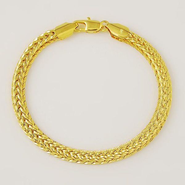 charm bracelets 24k pure gold color bracelet snake chain plating bangle generous simple fashion men's trendy classic fine jewelry, Golden;silver
charm bracelets 24k pure gold color bracelet snake chain plating bangle generous simple fashion men's trendy classic fine jewelry, Golden;silver