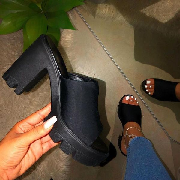 slippers women platform peep toe 2021 female square high heels woman party slides ladies summer fashion shoes plus size 43, Black
slippers women platform peep toe 2021 female square high heels woman party slides ladies summer fashion shoes plus size 43, Black