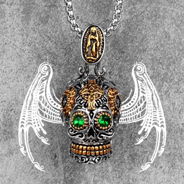 pendant necklaces steampunk skull cross gothic men pendants chain for boyfriend male stainless steel jewelry creativity gift wholesale, Silver
pendant necklaces steampunk skull cross gothic men pendants chain for boyfriend male stainless steel jewelry creativity gift wholesale, Silver