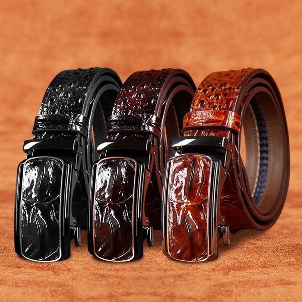 belts crocodile pattern men's leather belt automatic buckle mens, Black;brown
belts crocodile pattern men's leather belt automatic buckle mens, Black;brown