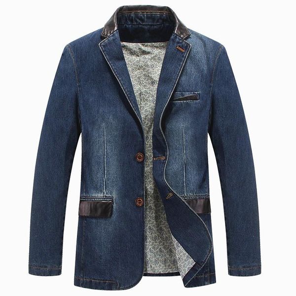 men's suits & blazers brand denim blazer autumn winter fashion male slim fit casual suit blue jacket men coat terno masculino 4xl ofd8, White;black
men's suits & blazers brand denim blazer autumn winter fashion male slim fit casual suit blue jacket men coat terno masculino 4xl ofd8, White;black