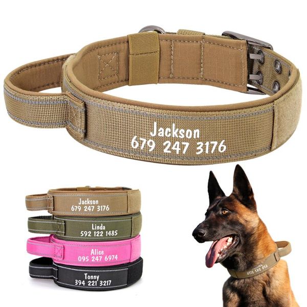 dog collars & leashes custom military collar personalized tactical nylon accessories adjustable pitbull for medium large dogs
dog collars & leashes custom military collar personalized tactical nylon accessories adjustable pitbull for medium large dogs
